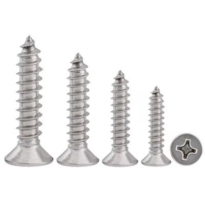 China m3 m8 DIN7982 Stainless steel 304 316 Flat head cross machine screws for sale