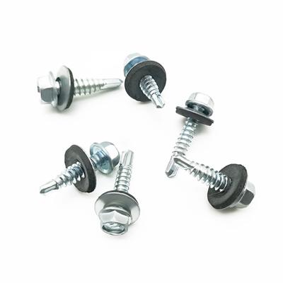 China China wholesale tek wood stainless steel hex self drilling screw with epdm washers roofing screw for sale