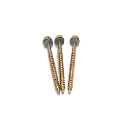 China Hex Flange Self Drilling Screw Set Head Self Drilling Roofing Screws With Rubber Washer for sale