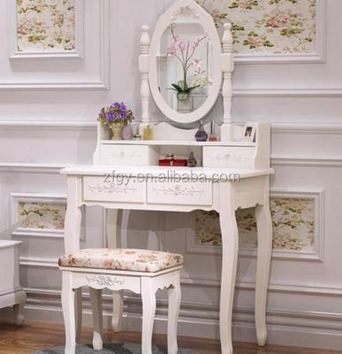 China Eco - Friendly Antique Style Wood Mirrors Dressing Table With Drawers for sale