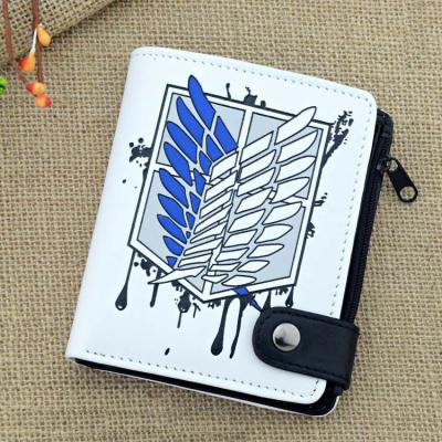 China Anime Style Bag 35 Poly Captain America Attack On Titan's Short Wings Liberty Logo Wallet Cartoon Wholesale Products for sale