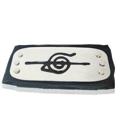 China Wholesale Anime Akatsuki Kakashi Cosplay Metal Props Hokage Konoha Kakashi Logo Headband Headgear for sale