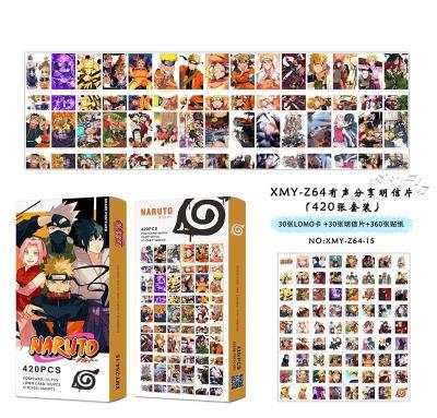 China 420pcs Cartoon Sticker Anime Postcards Tokyo Avengers Demon Slayer Haikyuu Lomo Card Sticker Postcards Sharing Set for sale