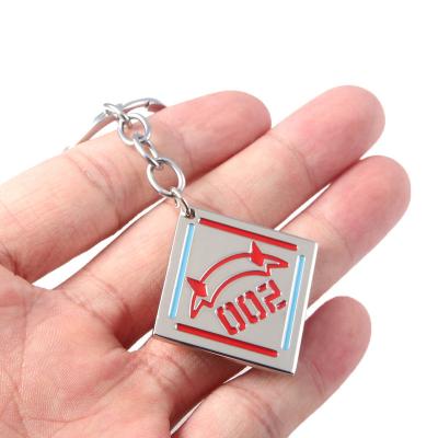 China Anime Acrylic Darling In The Franxx 002 Logo Enamel Metal Car Keychain for sale