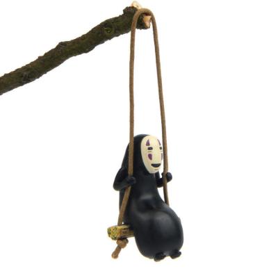 China Vivid Metal Away No Face Man Figure Figurines Dangle Doll Gardening Key Chain for sale