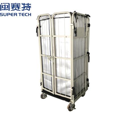 China Insulated Huge Mobile Cage Insulation Trolley / Chiller Box Steel Box With Wheels For Cold Chain Logistics for sale