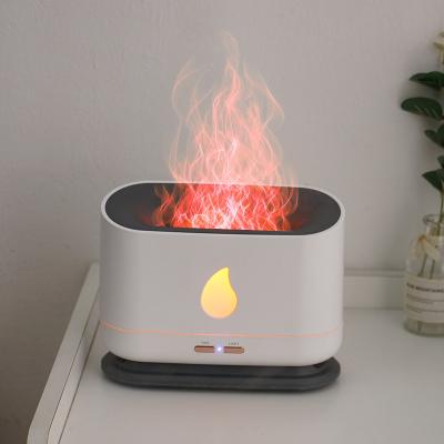 China Household Essential Oil Diffuser With Flame Light Aromatherapy Essential Oils Mist Humidifiers Auto Shut Off For Home Office for sale