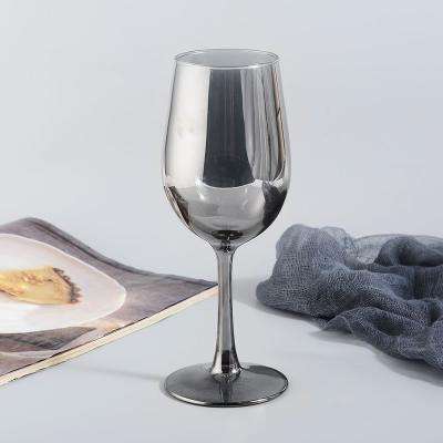 China Creative Tumbler Smoky Plated Red Personalized Wine Glass Drinking Champagne Whiskey Glass for sale