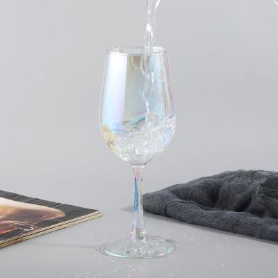 China Creative Wine Glass Drinking Juice Cup Goblet Color Electroplated Red Wine Glass for sale