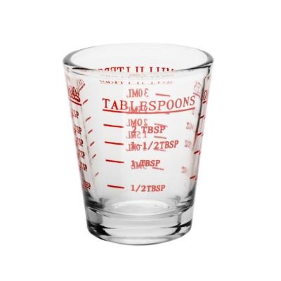 China Low Price Shot Glasses Measuring Cup Wine Glass Espresso Viable Liquid Heavy Glass Shot Glass for sale