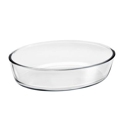 China Sustainable Modern Minimalist Pizza Bakeware Round Style Glass Bakeware for sale