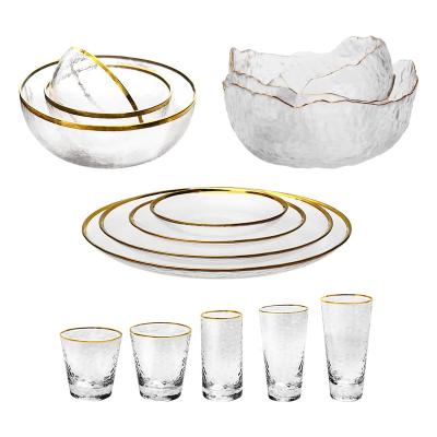 China Sustainable Dining Glass Bowl Tableware Glass Mixing Bowl Charger Ice Cream for sale