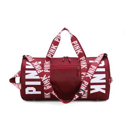 China 2020 fashion duffle travel bags for ladies fashion gym tote bag pink duffel bag women LOW MOQ for sale