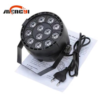 China New Product Auto Color Changing Plastic 12pcs 3w Mini Led Flat Par Light For Stage for sale