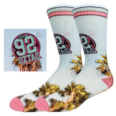 China QUICK DRY Premium Made Unisex Crew OEM Design Customized Print Your Own Logo Digital Print Men's Socks Custom Sublimated Blank Sock for sale