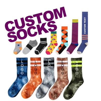 China QUICK DRY Knit Your Own Design Custom Embroidered Cotton Print OEM Socks Embroidery Logo To Customize Custom Logo Sports Mens Socks for sale