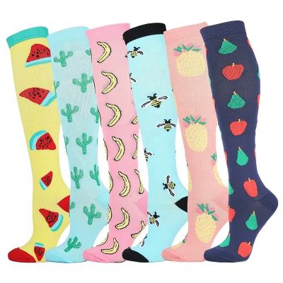 China Wholesale Nurse Stockings Fruit Pattern Ladies Sports Compression QUICK DRY Customized Socks Cheap Wholesale for sale