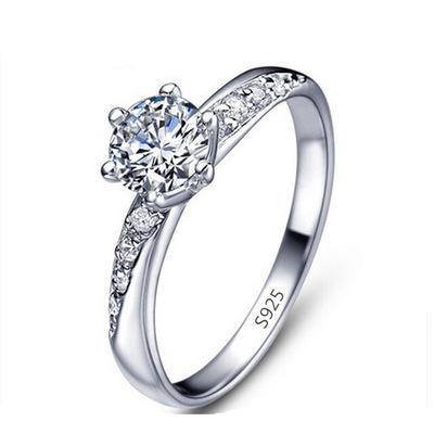 China CLASSIC Crystal Diamond Ring Infinity Ring 925 Sterling Silver Diamond Ring for sale