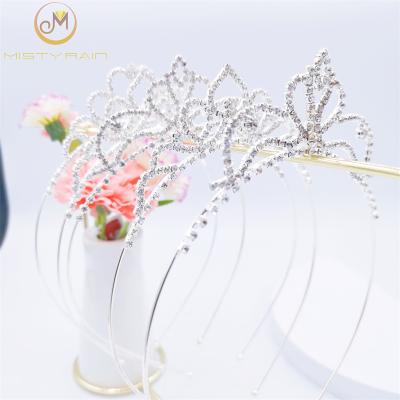 China Korean Vintage Version Children's Hair Ornaments Princess Rhinestone Crown Elegant Bangs Of The Crown Tiara for sale