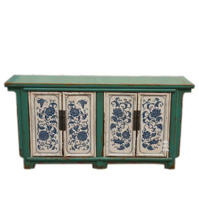 China (Others) Chinese Classical Style Antique Hand Painted Living Room Display Storage Adjustable Wooden Furniture for sale