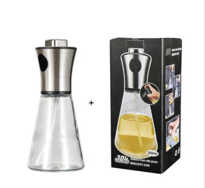 China New Arrived Sir Viable 200Ml Olive Oil Spray Bottle BBQ Oil Bottle Kitchen 304 Stainless Steel Oil Sprayer for sale