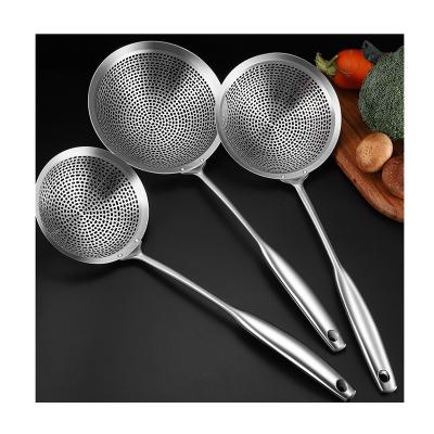 China Viable Design Kitchenware Kitchen Utensils Thickened Stainless Steel Depth Skimmer for sale