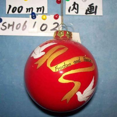 China Manufacture home supply festival party decoration hand painted glass ball ornament custom design interior painting glass ball for decoration for sale