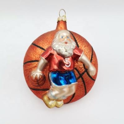 China Christamas Home Decoration 2022 Handmade Custom Made Vintage Old Sports Men Figure Hanging Glass Christmas Tree Ornaments for sale