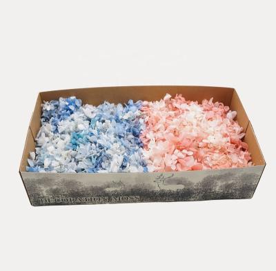 China 100g/box Mixed Color Preserved Flower Material Forever Rose Hydrangea Preserved Eternal Hydrangea For Decoration 25-20-15cm for sale