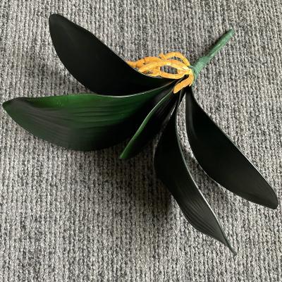 China Tall EVA Accessories Artificial Flowers Decorative Leaves 26.2cm For Butterfly Orchid for sale