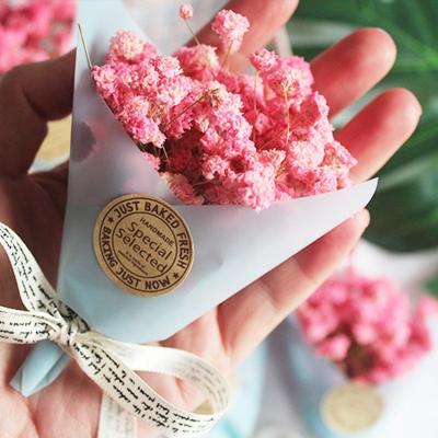 China Dry Flower 11cm 5 Colors Artificial Flowers Dried Baby's Breath Mini Dry Flower Gift For Wedding Keepsake Box Holiday Decoration for sale