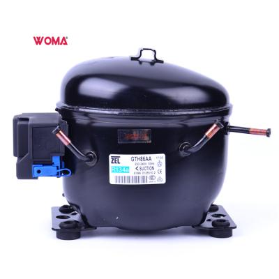 China Zanussi Zel GTH86AA 220/240V 50Hz 8.3cm3/h R134a Lubricated Refrigeration Compressor For Refrigerator for sale