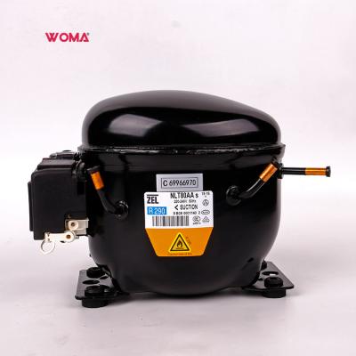 China Lubricated Zanussi Zel NLT53AA 57AA 61AA 66AA 75AA 80AA 86AA 93AA 220/240V/50Hz R290 Refrigeration Refrigerator Compressor for sale