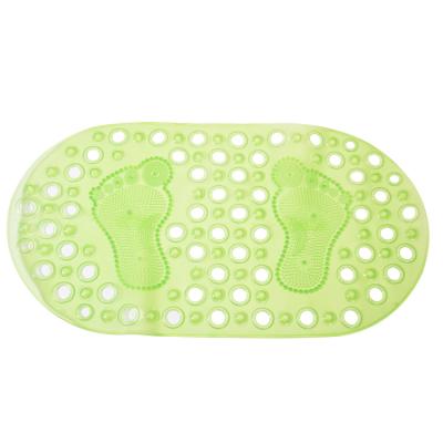 China LATTLIV Sustainable Bathroom Covers Drain To Peel Friendly Anti Bacteria Slip Non Draining Footprints Bath Mat for sale