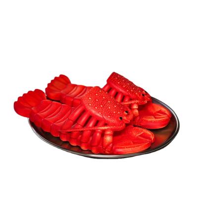 China 2020 fashion new trend men's and women's lobster indoor outdoor slippers creative plastic crayfish funny home slippers for sale