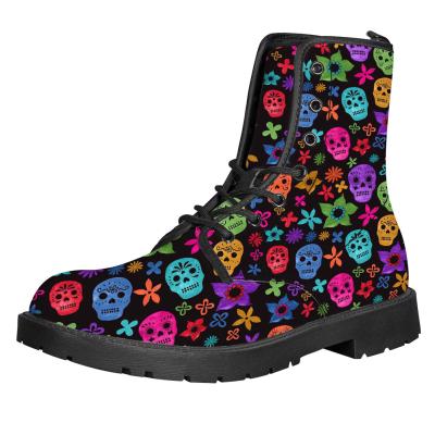 China Latest Custom High Top Skull Boots Men's and Women's Winter Boots Breathable Snow Boots Shoes for sale