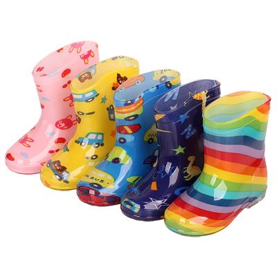 China Cute Fashion Trend Children Plastic Kids Boots Dinosaur Water Transparent Waterproof PVC Rain Boots For Boys Girls for sale