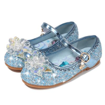 China Around 2020 Aisha Frozen Crystal Bling Princess Shoes Girls Glit Stylish Shoes for Kids and Children for sale