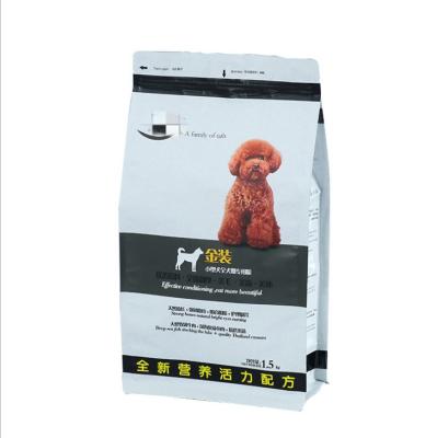 China Disposable Biodegradable Safety Dog Pet Food Packaging Bag Mylar Animal Pouch With Slider Zipper Lock for sale