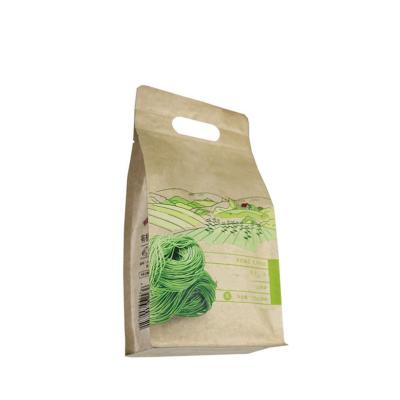 China High Quality Moisture Proof 5 Kg Thailand Brown Rice Paper Material Plastic Laminated Packing Bag With Plastic Handle for sale