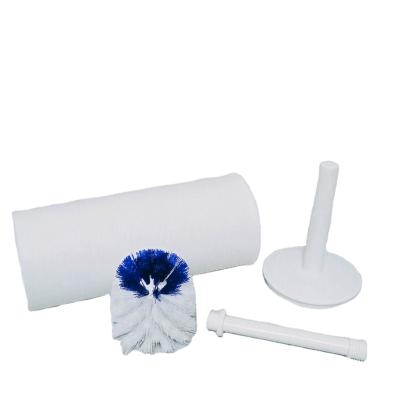 China Sustainable Manufacturer OEM Plastic Luxury Toilet Cleaning Brush Set for sale