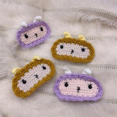 China European and American Style Customized Crochet Cute Children's Hair Clips Girls Handmade Knitting Decorative Hair Accessories for sale