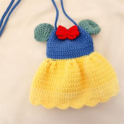 China 100% cotton for handmade crochet item kids shoulder knitting princess wholesale Package bags girls kids lovely for sale