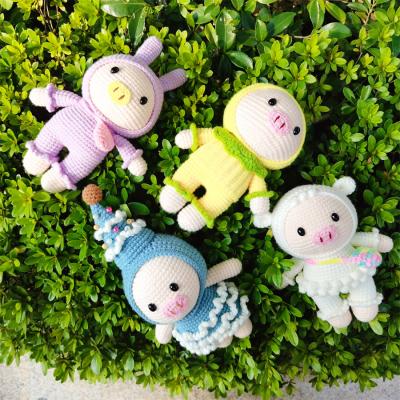 China Amigurumi Plush Wholesale Cotton Crochet Baby Rabbit 100% Pig Toys for sale