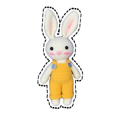 China Handmade Crochet Bunny Knitting Baby Stuffed Animal Easter Day Gifts - Girls Amigurumi Bunny Sleeping Doll Toy for sale