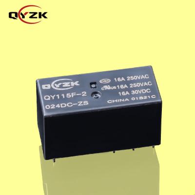 China 24vdc SPDT Rating Sealed Load 16AMP 250VAC 16A 30VDC 8 Pins 0.4W Alternative To JQX-115F General Purpose PCB Power Relay for sale