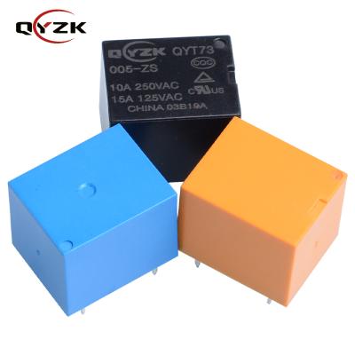 China Epoxy Custom Relay Color Tube Optional For India And Pakistan Market Racing 5V 12V 24V DC 7A 5 Pin Sugar Cube T73 Mini Power Relay zu verkaufen