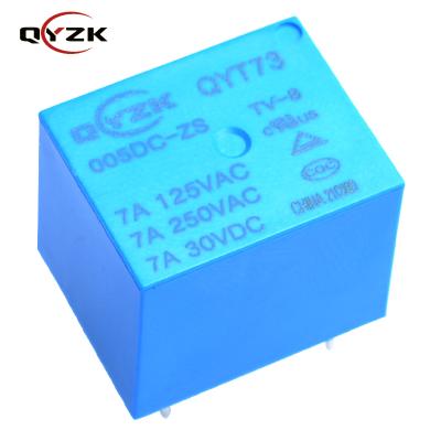 China Epoxy discount for Pakistani market tube packing DC 5V 7A 5V 10A power shell blue miniature relay JQC-3FF rated relay zu verkaufen