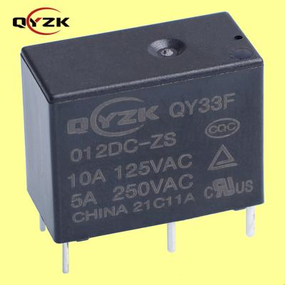 China QYZK QY33F Sealed Sensitive Low Power 10A 250VAC SPDT Coil 5 DIP 12volt DC Electric Mini Relay For Smart Sockets Te koop