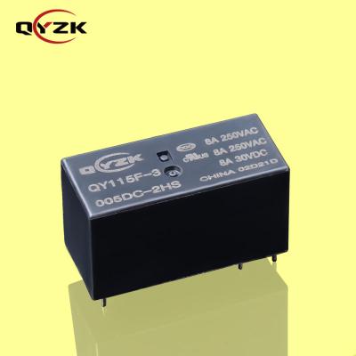 중국 5VDC Sealed 2*SPST-NO 8AMP 250VAC 8A 30VDC 6 Pins 0.4W Alternative to G2RL-1 Contact 2 Form Industrial Use Small Power Relay 판매용